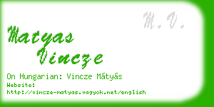 matyas vincze business card